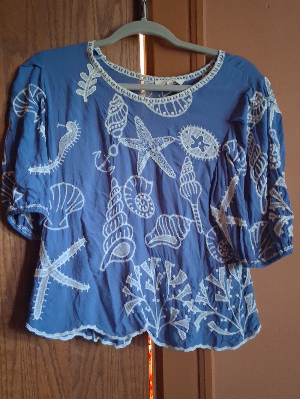 Nautical Embroidered Top